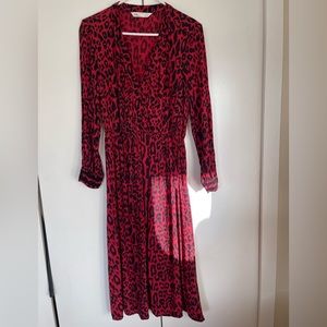 Zara animal print long sleeve dress